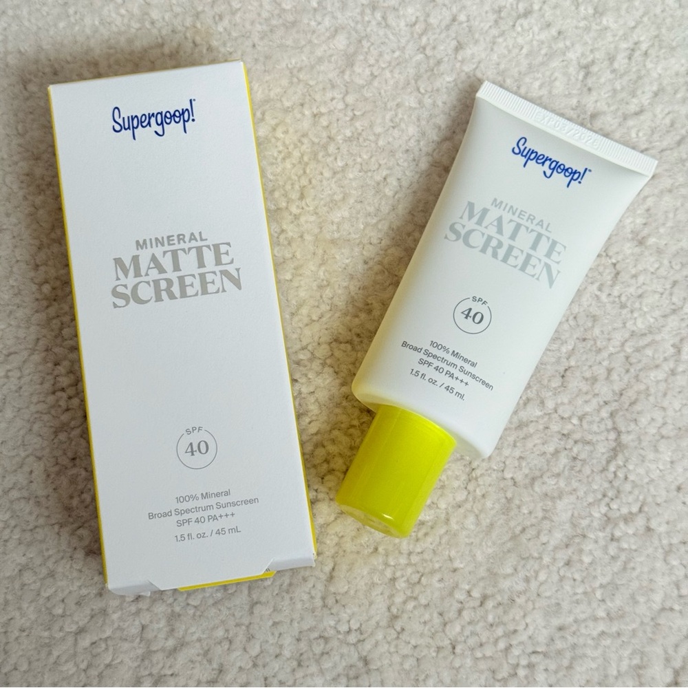 Supergoop! Mineral Matte Screen SPF 40 with Yellow Cap